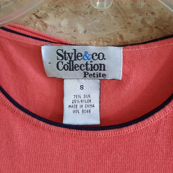 Style & Co Silk Blend Cardigan Med with Tank Top Small,  Set Coral Blue - Picture 7 of 12